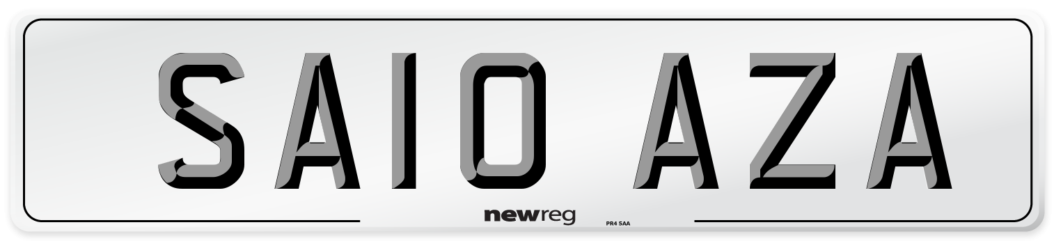 SA10 AZA Number Plate from New Reg